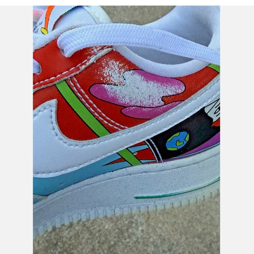 Nike Ruohan Wang x Air Force 1 Low Fly Leather Sneakers CZ3990-900 Unisex Sz 6.5 - Picture 16 of 16